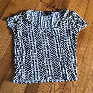 Tribal print crop top
